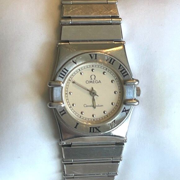 Vintage OMEGA Constellation MOP Stainless Steal 1455 24mm Ladies Watch Serviced - Picture 1 of 11